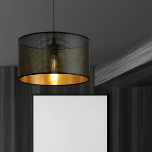 Emibig ASTON 1 BLACK/GOLD 1148/1 lampa wisząca regulowana abażur dużo światła 1148/1 - Lampy sufitowe - miniaturka - grafika 3