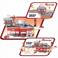 Zabawki zdalnie sterowane - GARAŻ PARKING SAMOCHODOWY PIĘTROWY REMIZA STRAŻACKA STRAŻ + CIĘŻARÓWKA - miniaturka - grafika 1