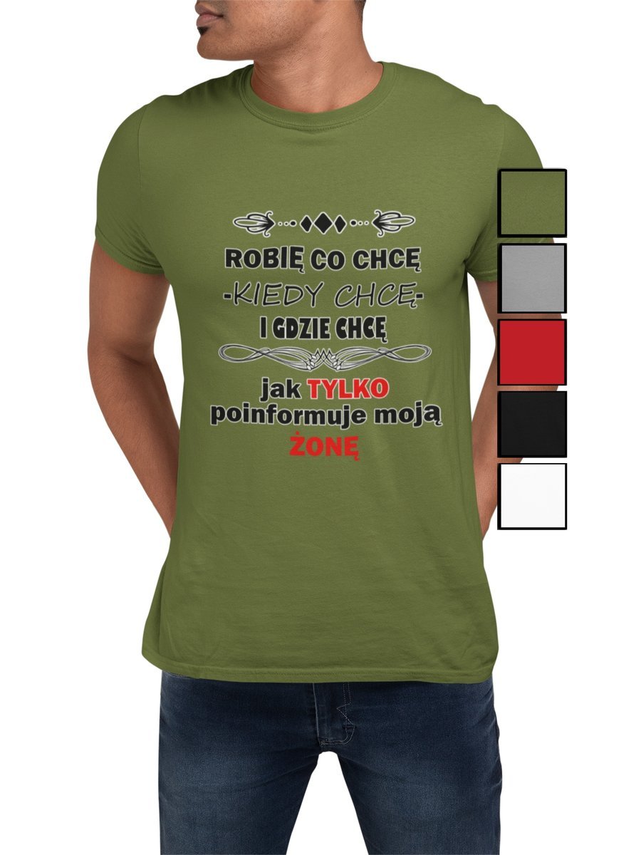 Koszulka T-Shirt Męska Prezent Dla Niego Walentynki Śmieszne Napisy - S