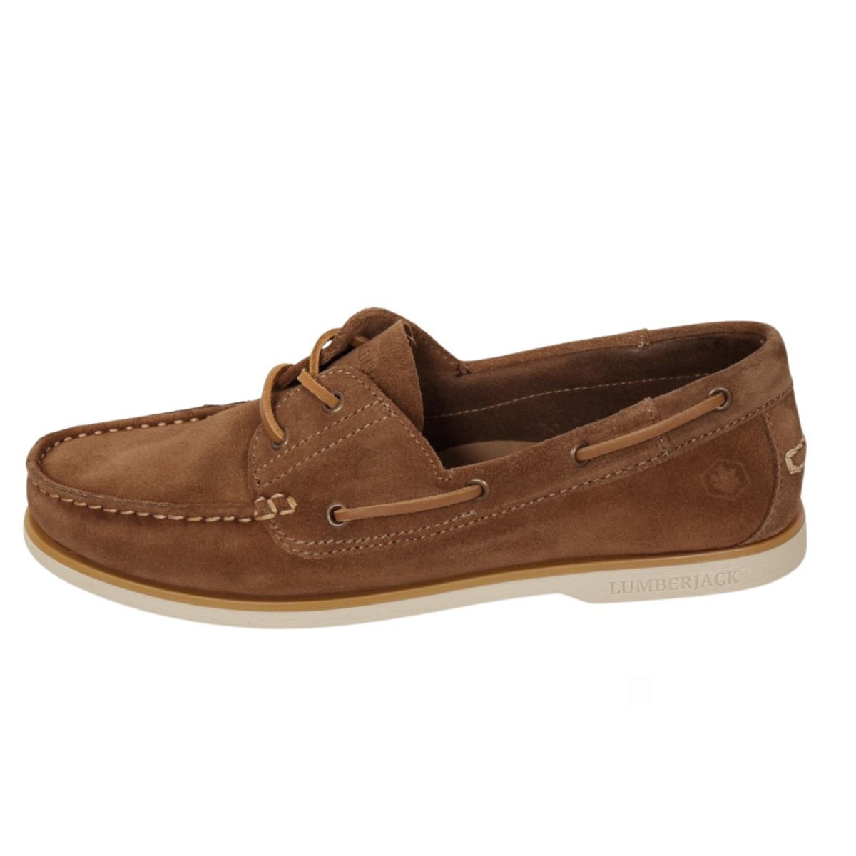Buty męskie Lumberjack Navigator skórzane zamszowe mokasyny brązowe-41