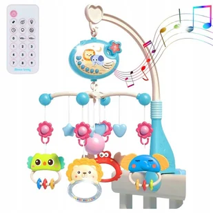 KARUZELKA DO ŁÓŻECZKA POZYTYWKA PROJEKTOR LED Regulacja głośności + PILOT - Karuzele dla niemowląt KARUZELKA DO ŁÓŻECZKA POZYTYWKA PROJEKTOR LED Regulacja głośności + PILOT - Karuzele dla niemowląt - miniaturka - grafika 1