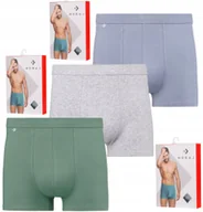Majtki męskie - Bokserki Męskie Bawełna Gładkie KLASYCZNE DOPASOWANE MORAJ ZESTAW 3-PAK XL - miniaturka - grafika 1