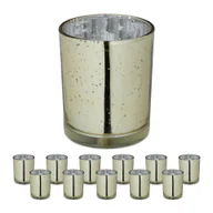Kieliszki - złote kieliszki na tealight relaxdays zestaw 12 sztuk - miniaturka - grafika 1