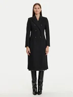 Płaszcze damskie - Morgan Płaszcz wełniany 242-GMIDI Czarny Regular Fit - miniaturka - grafika 1