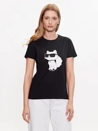 Koszulki i topy damskie - KARL LAGERFELD T-Shirt Ikonik 2.0 Choupette 230W1703 Czarny Regular Fit - miniaturka - grafika 1