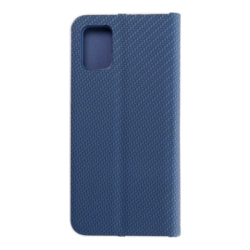 Forcell Kabura LUNA Book Carbon do SAMSUNG Galaxy A51 niebieski