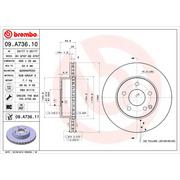 Tarcze hamulcowe - Tarcza hamulcowa BREMBO 09.A736.11 - miniaturka - grafika 1