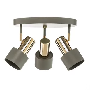 Spot sufitowy Destin, 3-pkt. zielony/mosiądz - Lampy sufitowe - miniaturka - grafika 4