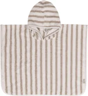 Okrycia kąpielowe dla dzieci - Ręcznik ponczo kąpielowe z kapturem 65x62 cm Stripe oliwkowy Jollein - miniaturka - grafika 1