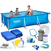 Baseny ogrodowe - Basen ogrodowy, stelażowy, Bestway 56404, zestaw 15w1, 300x201x66 cm - miniaturka - grafika 1