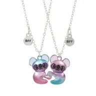 Biżuteria dla dzieci - Naszyjniki BFF dla przyjaciółek kolorowe Koale przyjaźń 2 szt. - miniaturka - grafika 1