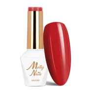 Lakiery hybrydowe - Lakier hybrydowy Molly Nails Elite Women Brick Red HEMA/Di-HEMA Free 8g Nr 43 - miniaturka - grafika 1