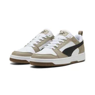 Buty trekkingowe damskie - Sneakersy Rebound V6 Low PUMA White Black Ice Coffee Beige - miniaturka - grafika 1