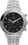 Zegarki męskie - Zegarek Timex TW2Y23400 Waterbury Metropolitan Chronograph 41mm Stainless Steel Bracelet - miniaturka - grafika 1