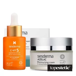 Sesderma C-VIT 5 Liposomal Serum + Azelac ZESTAW Serum do twarzy z witaminą C 30 ml + Krem nawilżający do twarzy 50 ml - Zestawy kosmetyków damskich - miniaturka - grafika 1