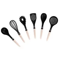 Zestawy sztućców - Stoneline Natural Line 21582 Kitchen utensil set, 6 pc(s), Dishwasher proof, Black/Beige - miniaturka - grafika 1