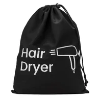 Akcesoria i części AGD - POKROWIEC WOREK ETUI NA SUSZARKĘ DO WŁOSÓW BAWEŁNIANY Z HAFTEM CZARNY - miniaturka - grafika 1