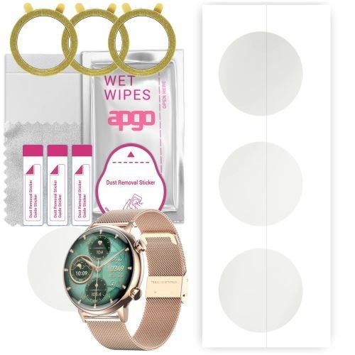 3x folia ochronna hydrożelowa MATOWA do Manta Alexa Mini - apgo Smartwatch Hydrogel MATTE Protection Ochrona na ekran smartwatcha