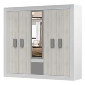 Szafy - Szafa HELIOS 5D - 21 Biały, Kathult + Czarny - miniaturka - grafika 1