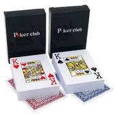 Gry planszowe - Poker Club, Zestaw 2 szt profesjonalnych plastikowych kart do pokera - miniaturka - grafika 1