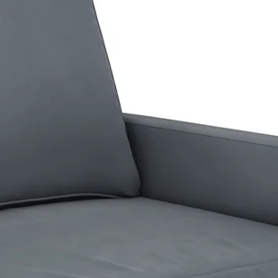 Sofa 3-osobowa, ciemnoszara, 180 cm, obita aksamitem - Sofy i kanapy - miniaturka - grafika 7