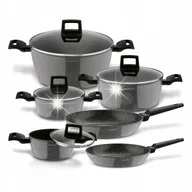 Zestawy garnków i patelni - Zestaw GARNKÓW MARMURKOWE INDUKCJA Patelnia POKRYWKI Konighoffer Jukon 10el - miniaturka - grafika 1