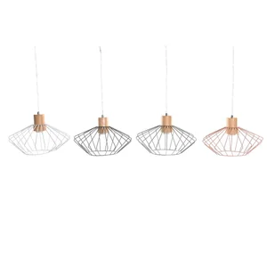 Lampa sufitowa DKD Home Decor 34 x 34 x 21 cm Srebrny Czarny Szary Różowy Metal Biały 50 W 60 W Sosna - Lampy sufitowe - miniaturka - grafika 1