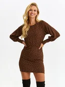 Sukienki - Sukienka damska brązowa - SSU4479BR sukienka - TOP SECRET - Odzieżowy sklep internetowy TOP SECRET - miniaturka - grafika 1