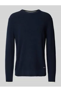 Sweter z dzianiny z naszywką z logo - Gant - Swetry męskie - miniaturka - grafika 1