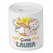 Skarbonki - Skarbonka 330 ml Dla Laury Córki Dziecka Prezent z Nadrukiem ze Zdjęciem + Opakowanie na prezent (wzór 04) - miniaturka - grafika 1