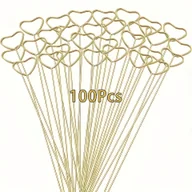 Rękodzieło - TEMU 100 Sztuk Złotych Metalowych Uchwytów Na Kartki Z Kwiatami W Kształcie Z Akcentami Motylów - Eleganckie Akcesoria Do Bukietów Na Ślubach, Dni , - miniaturka - grafika 1