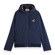 Kurtki męskie - Scotch & Soda Męska kurtka z kapturem Classic Hooded Soft-Shell, Night 0002, XXL - miniaturka - grafika 1