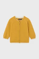 Swetry dla chłopców - Mayoral kardigan bawełniany niemowlęcy kolor żółty - miniaturka - grafika 1