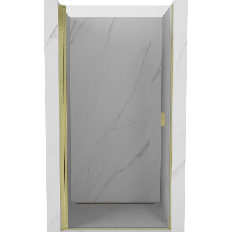 Mexen Mist-B drzwi prysznicowe uchylne 80 cm, transparent, złote szczotkowane - 8A2-080-000-55-00