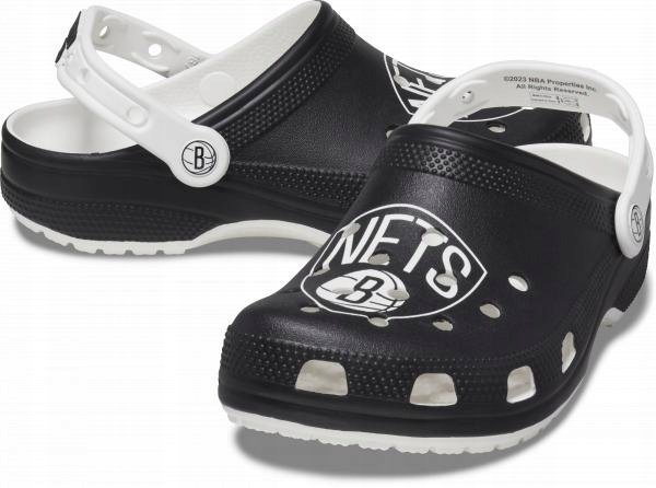 Damskie Buty Chodaki Klapki Crocs Classic Nba Brooklyn Nets Clog 36-37