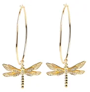 Kolczyki koła z ważkami (P15/WAŻ/01AU)