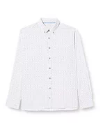 Koszule męskie - bugatti Męska koszula 9350-38803 z kołnierzem zapinanym na guziki, granatowa, standardowa, morski, S - miniaturka - grafika 1