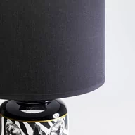 Lampy stojące - Kare lampa stołowa Zebra Face czarna tkanina, porcelana, 71 cm - miniaturka - grafika 1