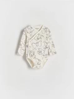 Body dla niemowląt - Reserved - Kopertowe body Dumbo - złamana biel - grafika 1