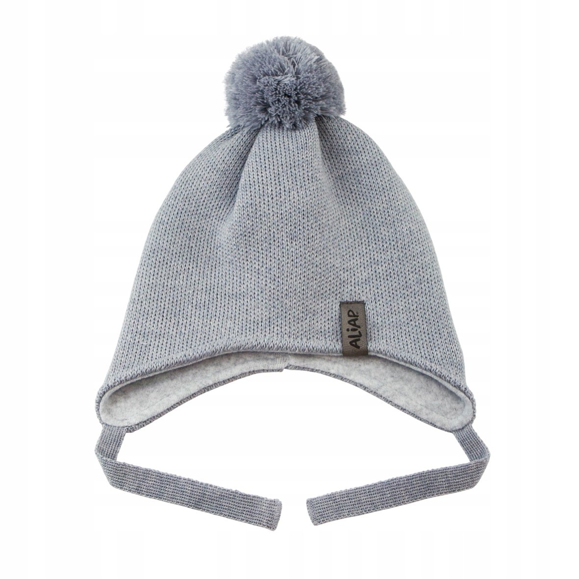 Aliap Czapka dziecięca rozm. 38-42 . Szary Wełna merino 100%