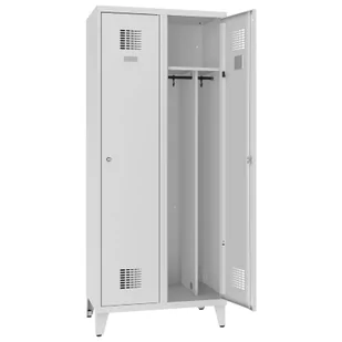 Szafa z zamkiem cylindrycznym zamykanym w 3 pkt SUM 421 W ST 3 PKT - Szafki BHP - miniaturka - grafika 1