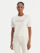 Swetry damskie - Guess Sweter W6RR47 Z2NQ2 Écru Regular Fit - miniaturka - grafika 1
