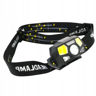 Latarka czołowa 2xCREE 4xCOB 1200 mAh czujnik Led - Latarki - miniaturka - grafika 1