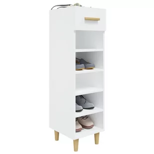 Lumarko Szafka na buty, biała, 30x35x105 cm, materiał drewnopochodny - Szafki na buty - miniaturka - grafika 7