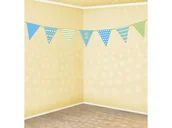 Baby shower i roczek - Party Deco Baner flagi na roczek błękitny - 135 cm - 1 szt. FLG2/B - miniaturka - grafika 1