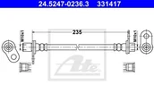 Przewody hamulcowe - ATE PRZEWÓD HAMULCOWY 24.5247-0236.3 MITSUBISHI ASX 1.8DI-D 4WD 10 - miniaturka - grafika 1