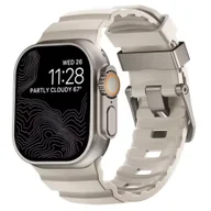 Akcesoria do smartwatchy - Pasek MFC Plaza Band opaska sportowa do Apple Watch 4/5/6/7/8/9/10/SE/Ultra 44/45/46/49mm (Beżowy) - miniaturka - grafika 1