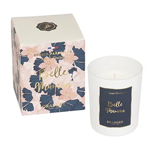 DRAEGER Paris | Biała świeca zapachowa wenecka zdrowa piękna mama | Pomysł na prezent dla pięknej mamy, pięknej matki, rodziny | szklany słoik | Made in France | 100% Wosk roślinny - Świece - miniaturka - grafika 1