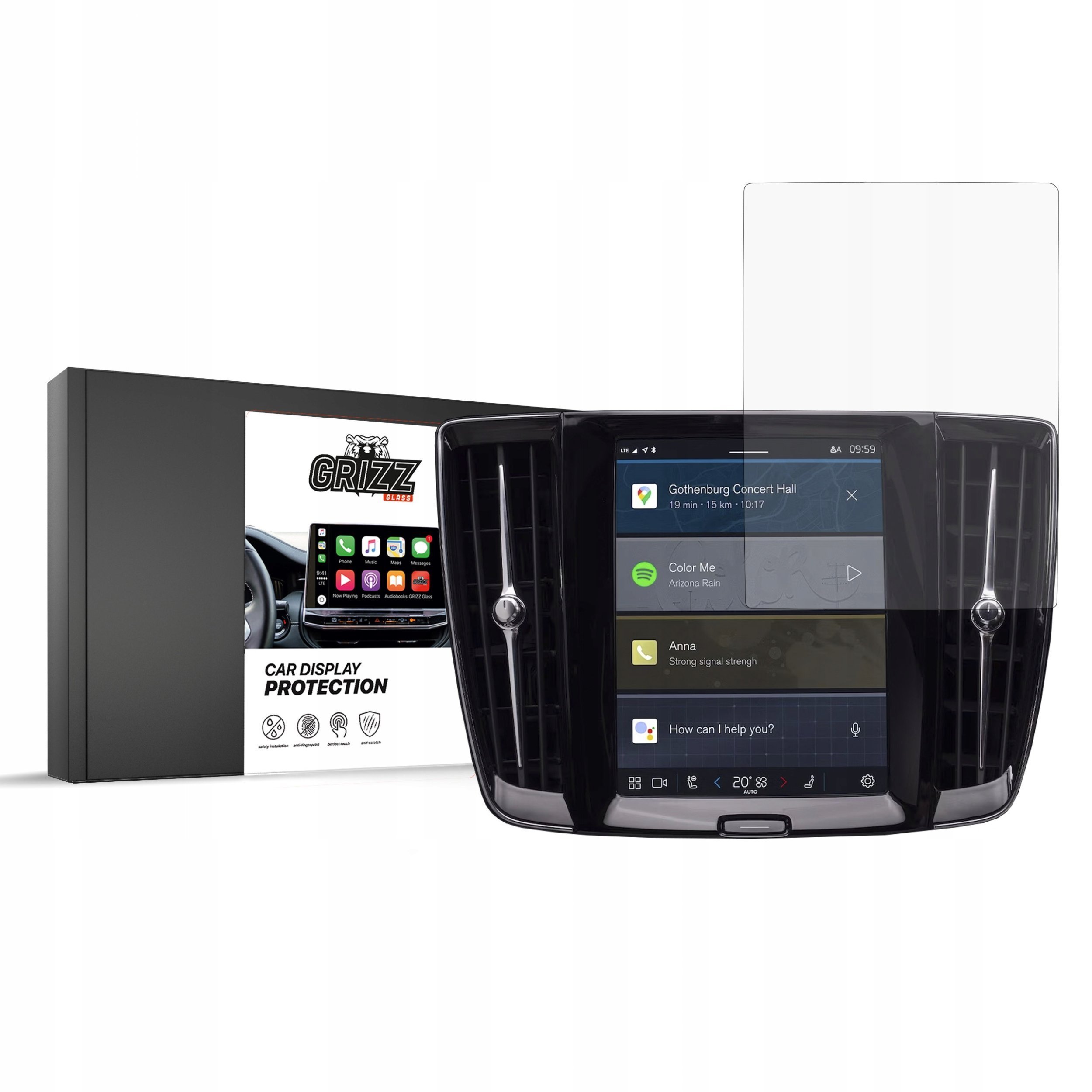Folia matowa GrizzGlass CarDisplay Protection do Volvo V60 Recharge 2018-2025