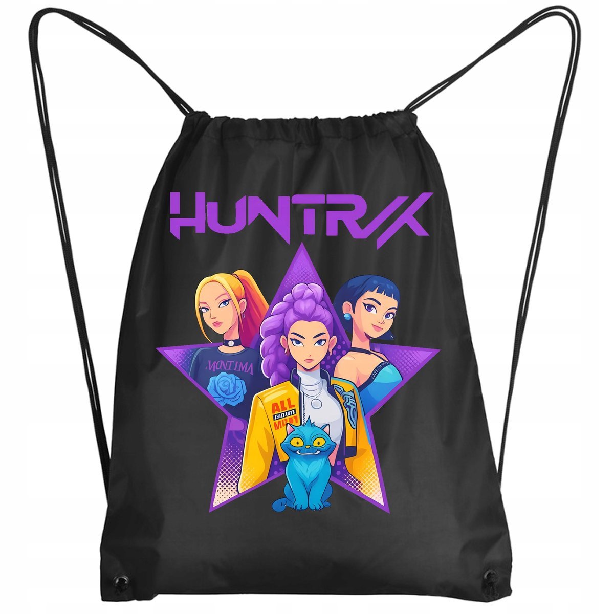 PLECAK Huntrix K-POP Hunters Demon ANIME SAJA BOYS CZARNY 3522